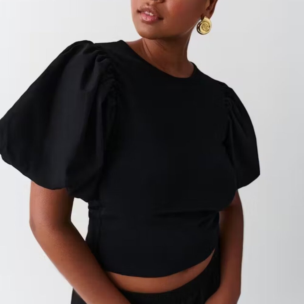 Puff Sleeve Crop Top – Statement Style